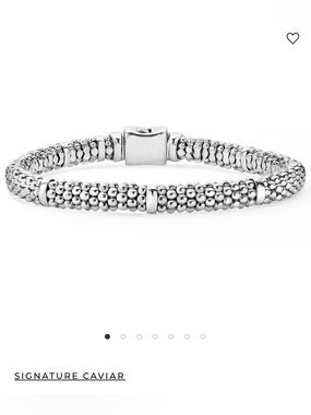LAGOS Signature Silver Beaded Caviar Bracelet